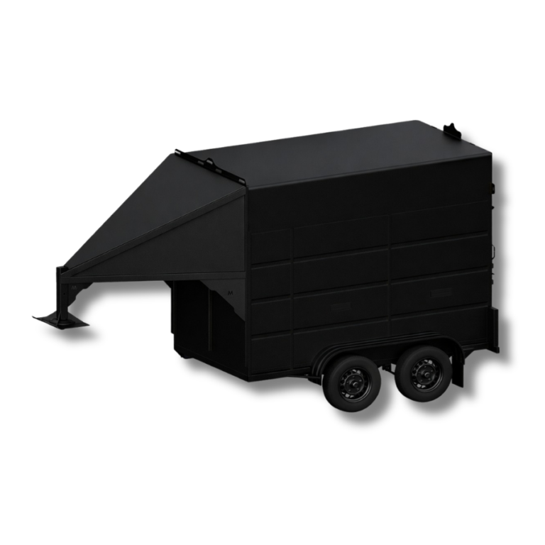 Tráiler semirremolque 3 mts de plataforma para 2 caballos, estilo cigüeña